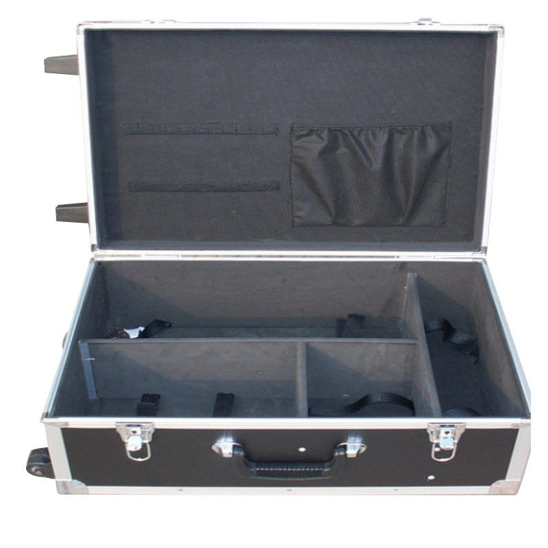 Caja de herramientas de barra de tracción Caja de almacenamiento multifuncional Caja de transporte de equipos de precisión Caja de aeronaves de aleación de aluminio de grado industrial