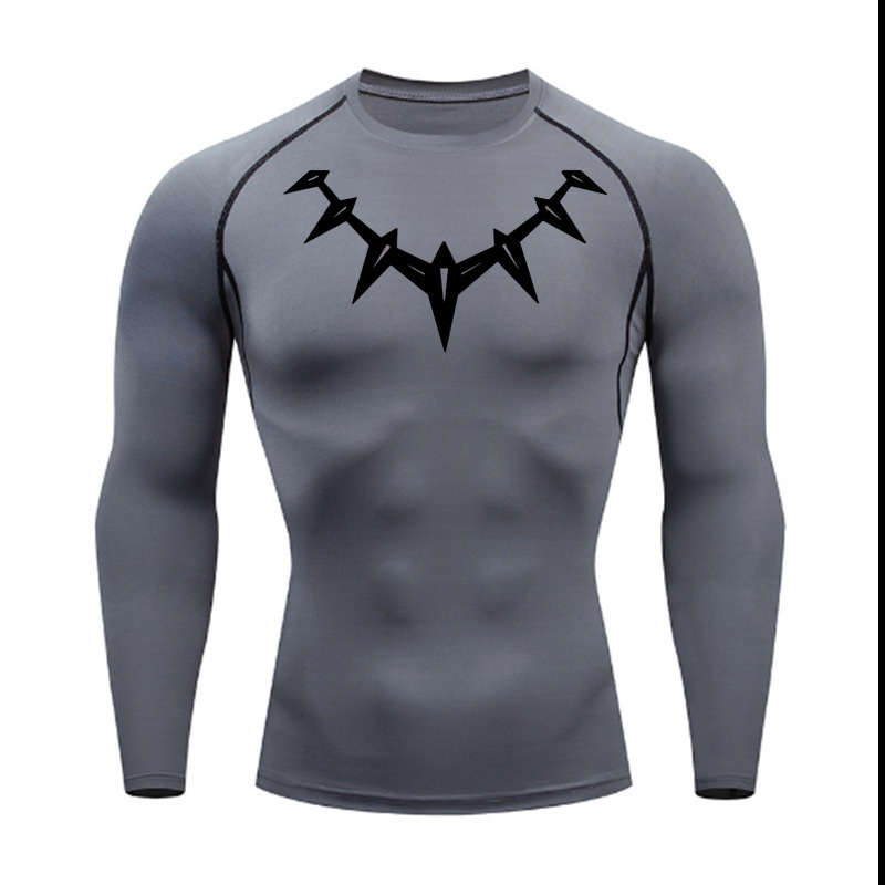 Black panther herr träningströja fitness andas och elastisk_voghion.com
