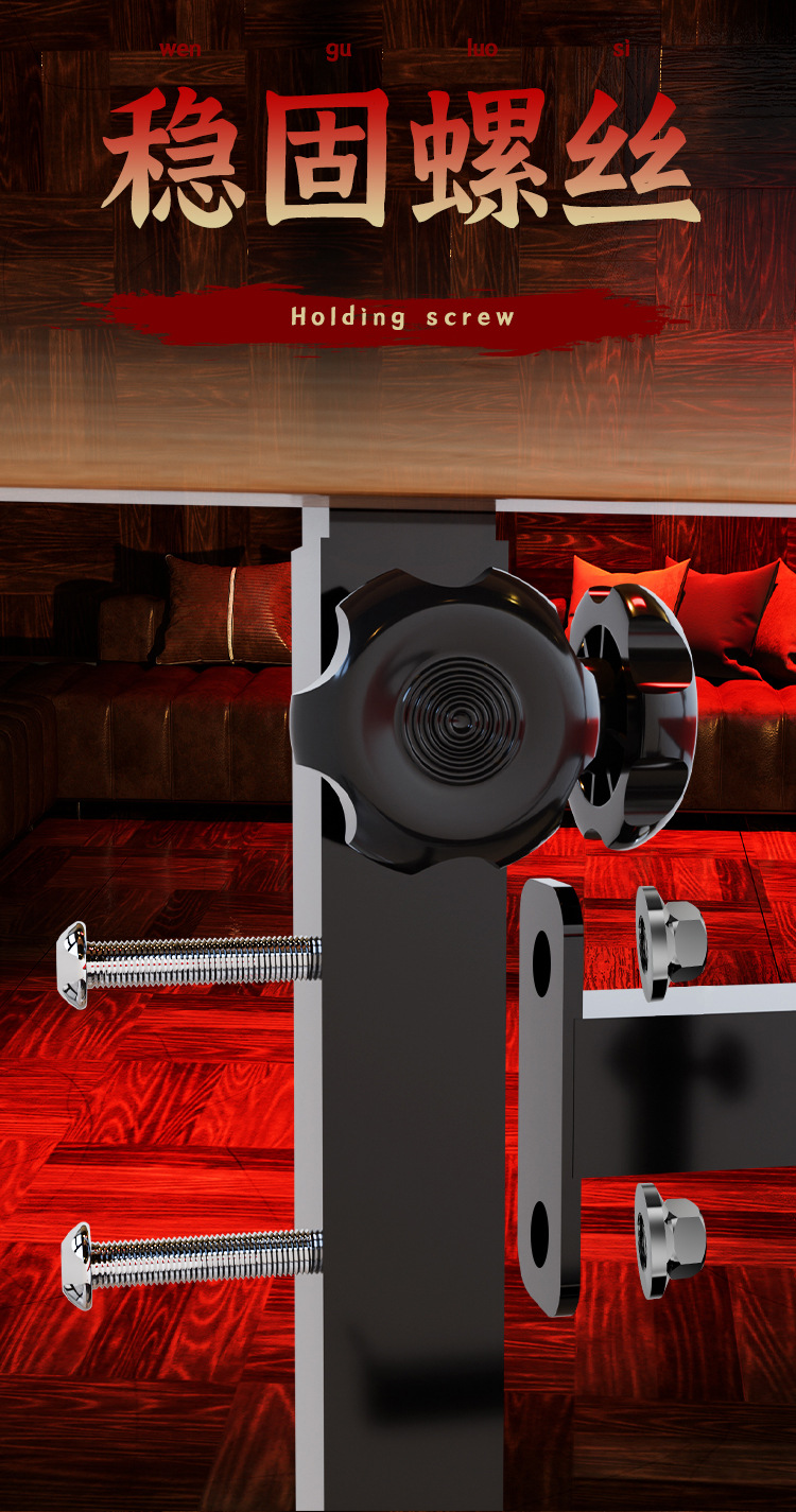 Jiuai SM Bondage Handcuffs Set with Iron Cuffs, PU Leather and Wooden Bench — detail image 23