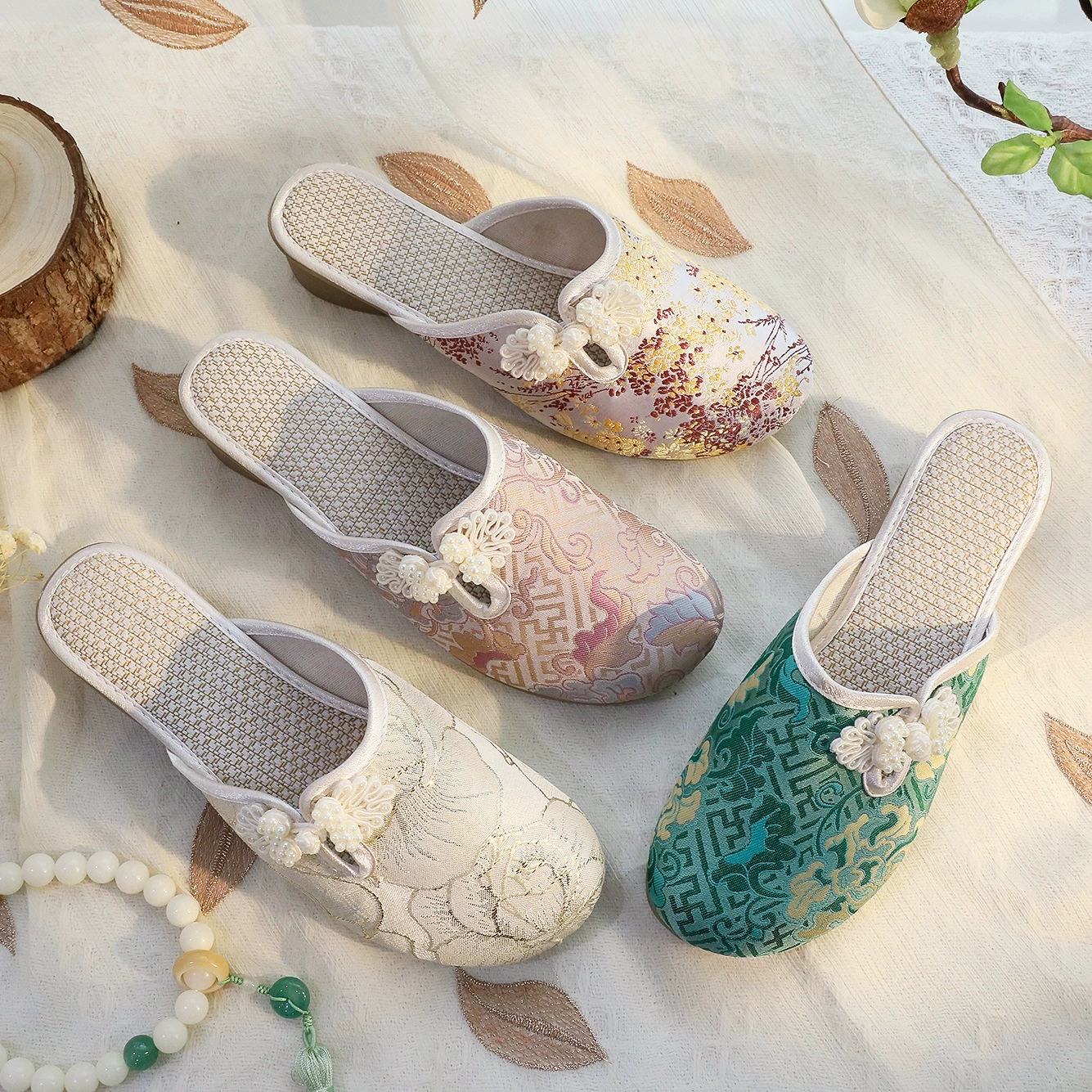 2024 новые старые пекинские туфли с вышитым чонсам с ханьфу туфли национальный стиль ретро темперамент женские тапочки