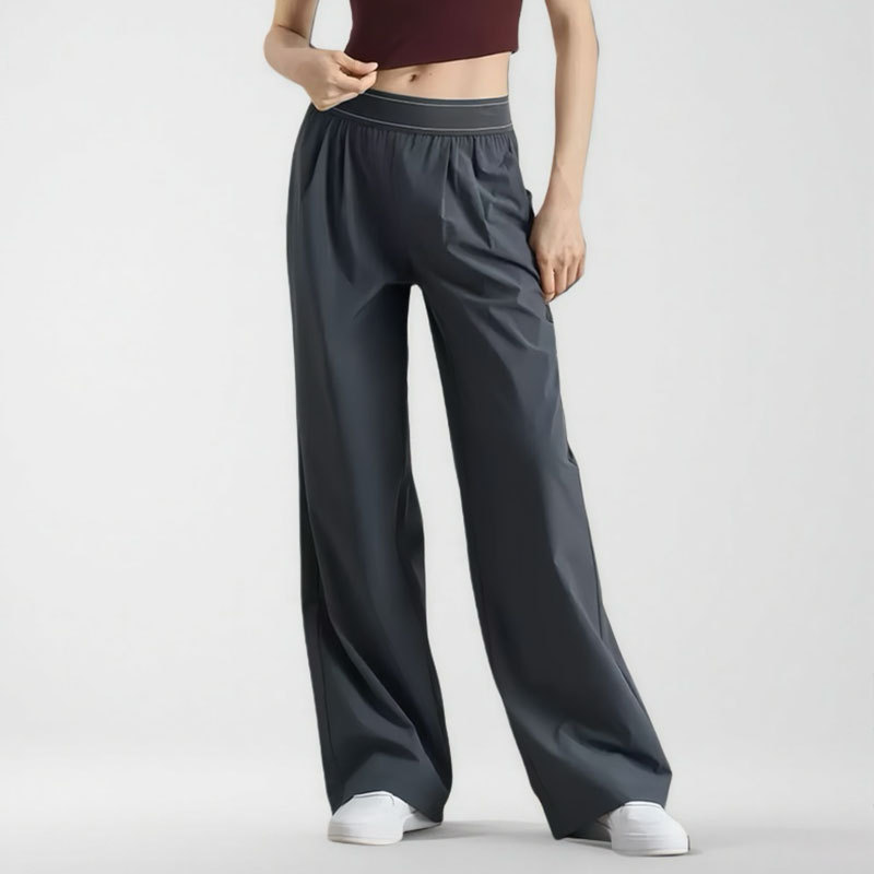New Sun Protection Yoga Pants for Women, Sports Casual Straight Pants, High-Waisted Cool Wide-Leg Pants, Sports Fitness Loose Pants