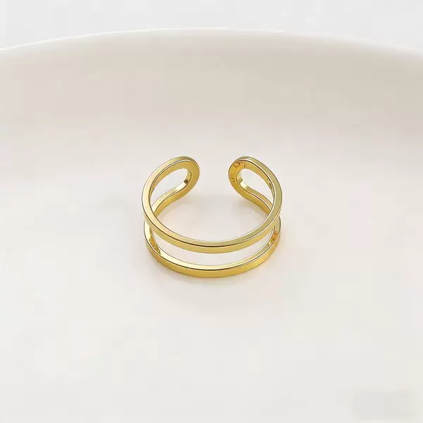 Mixed Simple Metal Ring Round Versatile Finger Ring Wholesale Alloy Retro Rose Gold Finger Ring
