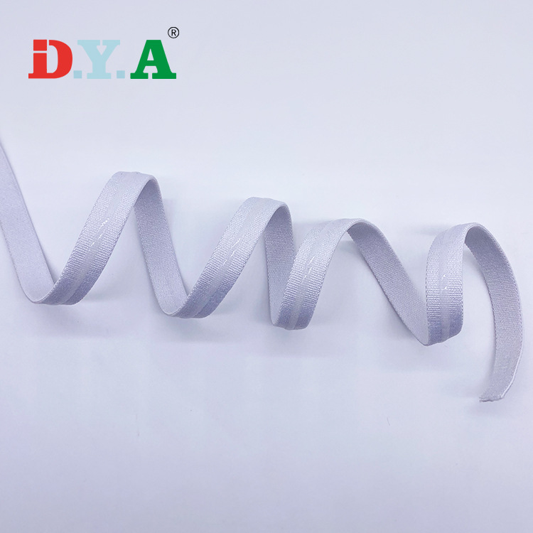 涤纶松紧带紫色防滑松紧带弹力带 透明硅胶止滑服装辅料内衣肩带