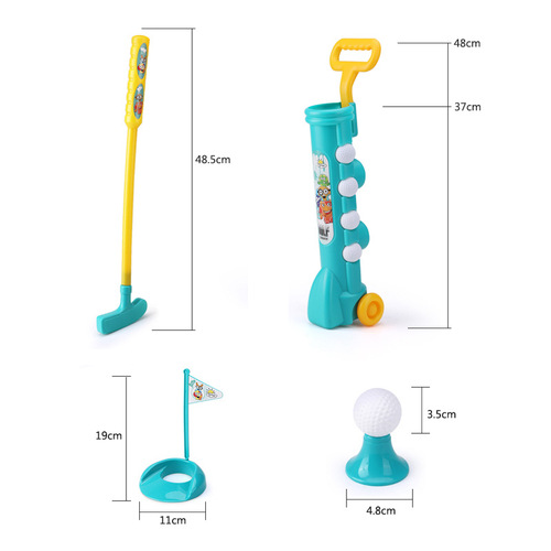 Children's Golf Club Parent-Child Outdoor Sports Game Set Kindergarten Interactive Sports Toys for Boys