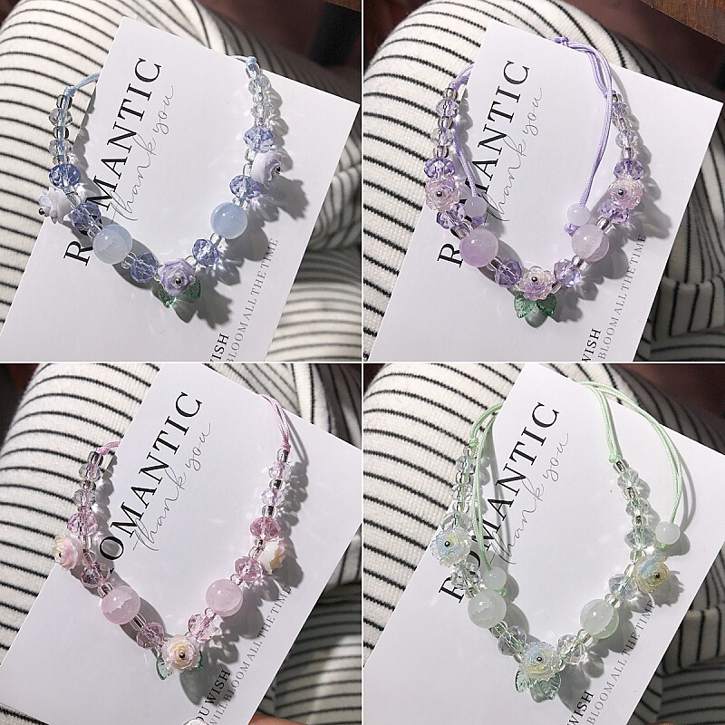 New Chinese Style Exquisite Camellia Beaded Hand-Woven Rope Bracelet, Niche Chinese Style Design, High-End Hand Jewelry New Chinese Style Exquisite Camellia Beaded Hand-Woven Rope Bracelet, Niche Chinese Style Design, High-End Hand Jewelry