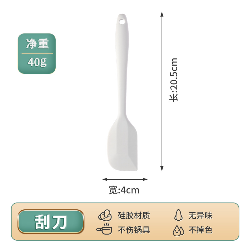 Silicona mini raspador hornear herramienta traje resistente a altas temperaturas aceite cepillo grado alimenticio huevo batidor hogar alimentos clip freír pala image 7