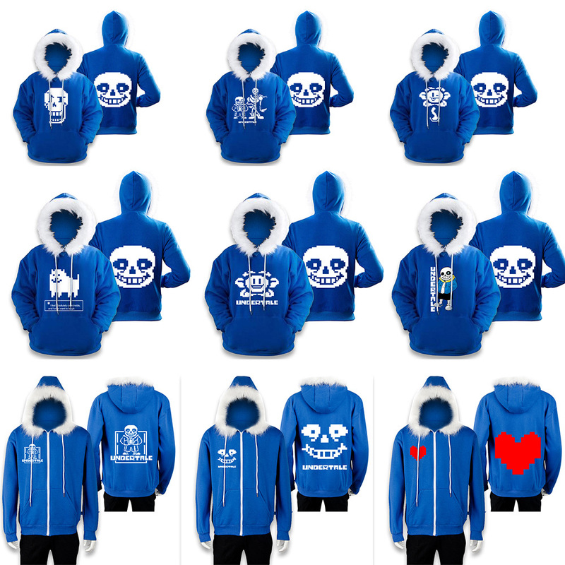 European and American Size Halloween Cosplay Peripherals Undertale Sans Skeleton Cos Suit Sweatshirt