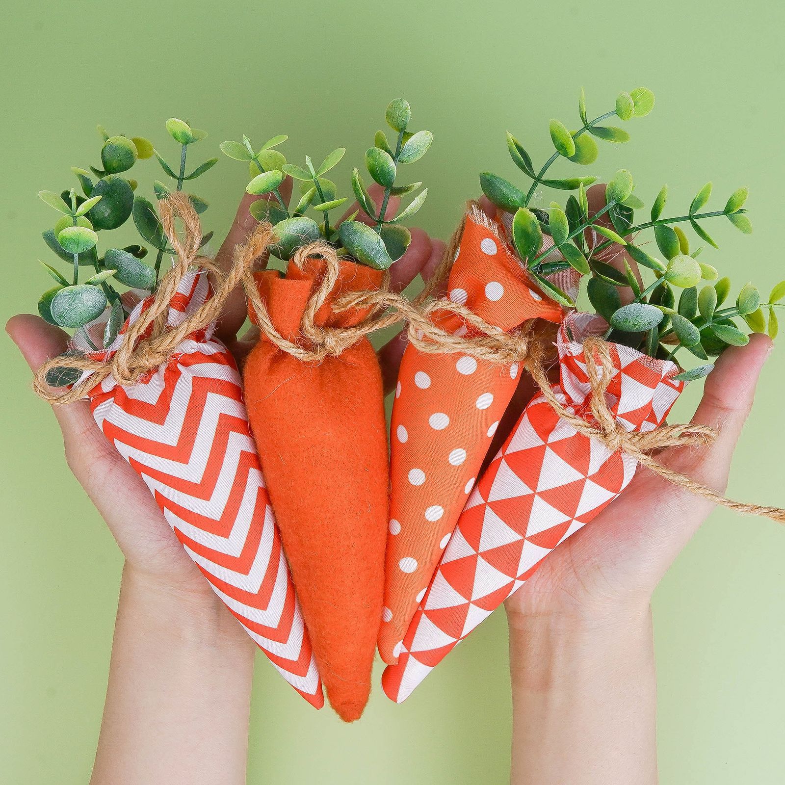 Nuevos productos transfronterizos de pascua colgante de rábano adorable patrón festivo naranja rayas manchas adornos decoración de fiesta