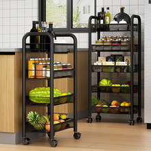 廚房置物架菜籃子落地多層儲物筐可移動多功能小推車果蔬菜收納架