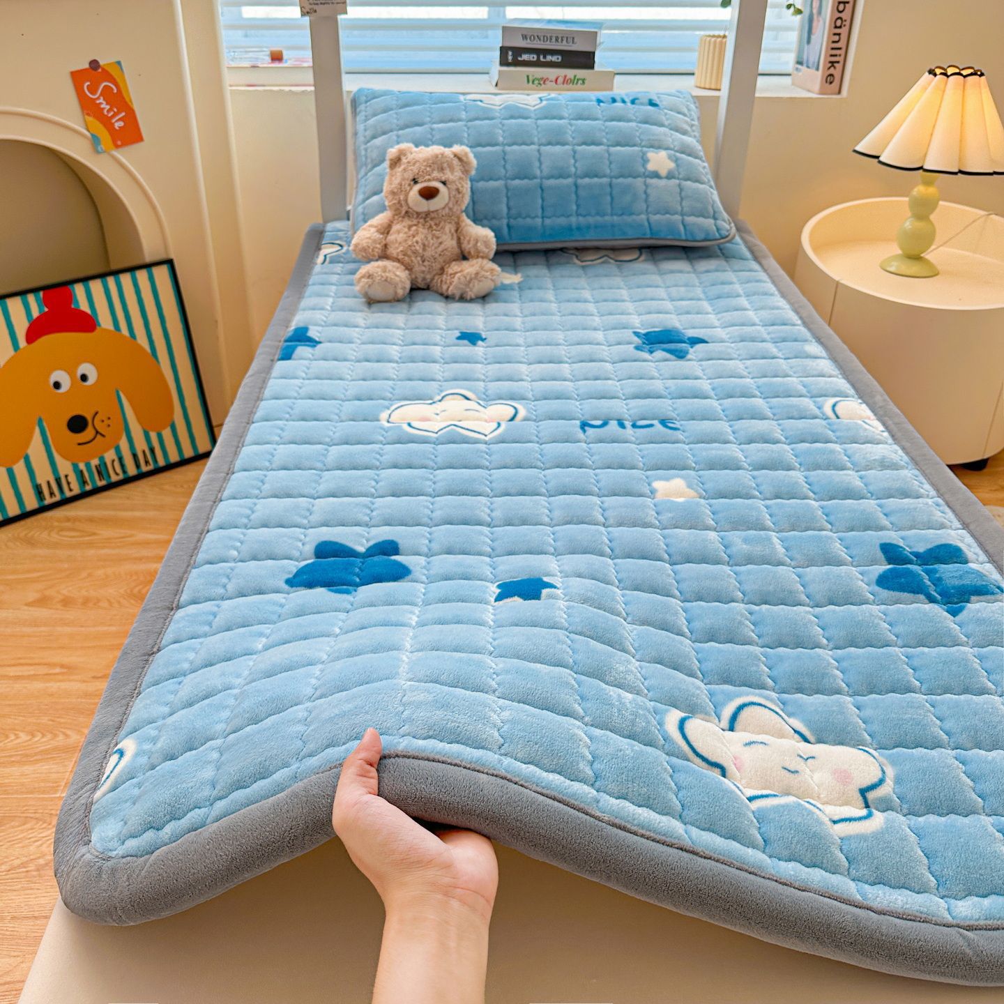 colcha de invierno más mantas cama cama cama cama de leche estofado estofado hogar dormitorio estofado de estofado único para estudiantes