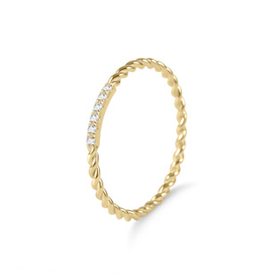 Amazon New Twist Cultivated Diamond Ring Women's S925 Sterling Silver Light Luxury Fashion Commuter Jewelry Stacked Wear