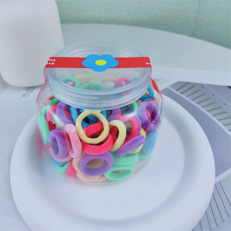 Los anillos para el cabello de los niños no dañan el cabello, los anillos de toalla para bebés, las chicas lindas, las bandas elásticas de los pulgares de color caramelo, los sombreros de cuerda para atar el cabello