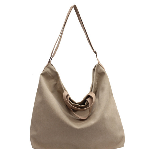 Simple, fashionable, casual, versatile canvas bag, stylish and elegant large-capacity tote shoulder bag crossbody backpack