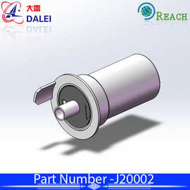 耐高温320度LCP料2006母座6.0带线夹引脚带片2.0*0.6母座DC插头