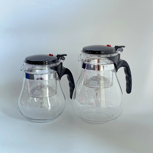 Leisure Cup Infuser Heat-Resistant Glass Teapot Tea Separation Cup Filtered Tea Maker One-Click Filtering Tea Brewer