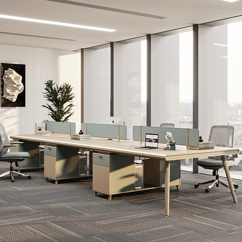 Modern minimalist office desk and chair set office furniture desk and chair single employee office desk workstation wholesale