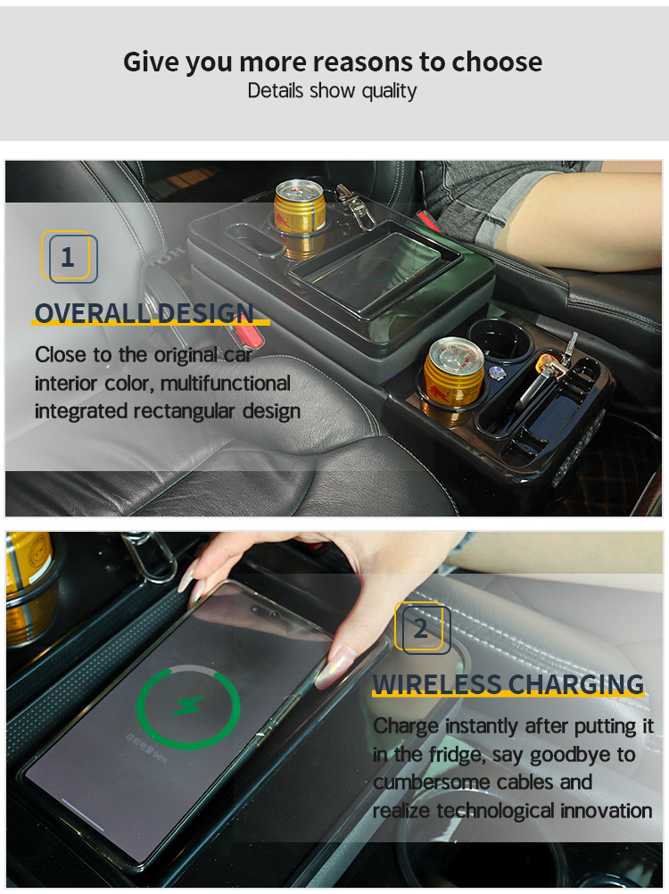 Armrest Box Storage Box for Volkswagen Caravelle/Multivan T5 T6 Luxgen