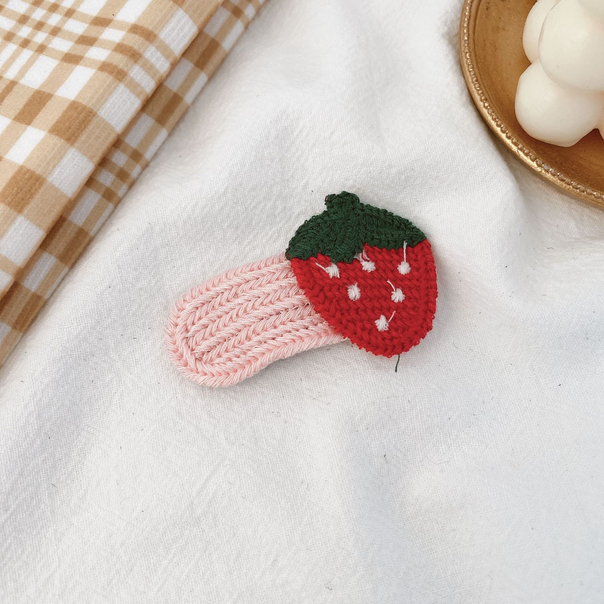 Horquilla peluda de las mujeres sombreros de estilo coreano lindo tejido de horquilla de pato amarillo flequillos clip pequeño lado otoño e invierno accesorios para el cabello mujeres