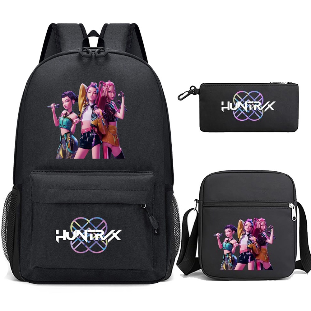 Kpop Hunting Girl Group Movie Merchandise Printed Backpack School Bag Student Campus Backpack for Men and Women