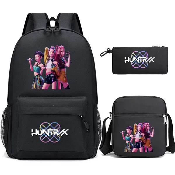 Kpop Hunting Girl Group Movie Merchandise Printed Backpack School Bag Student Campus Backpack for Men and Women
