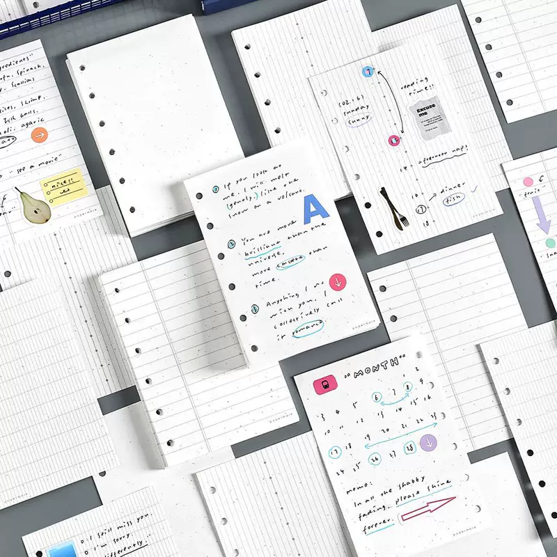 PaperMore A7 loose-leaf refill specialty paper planner inner pages minimalist ins basic student planner backing paper