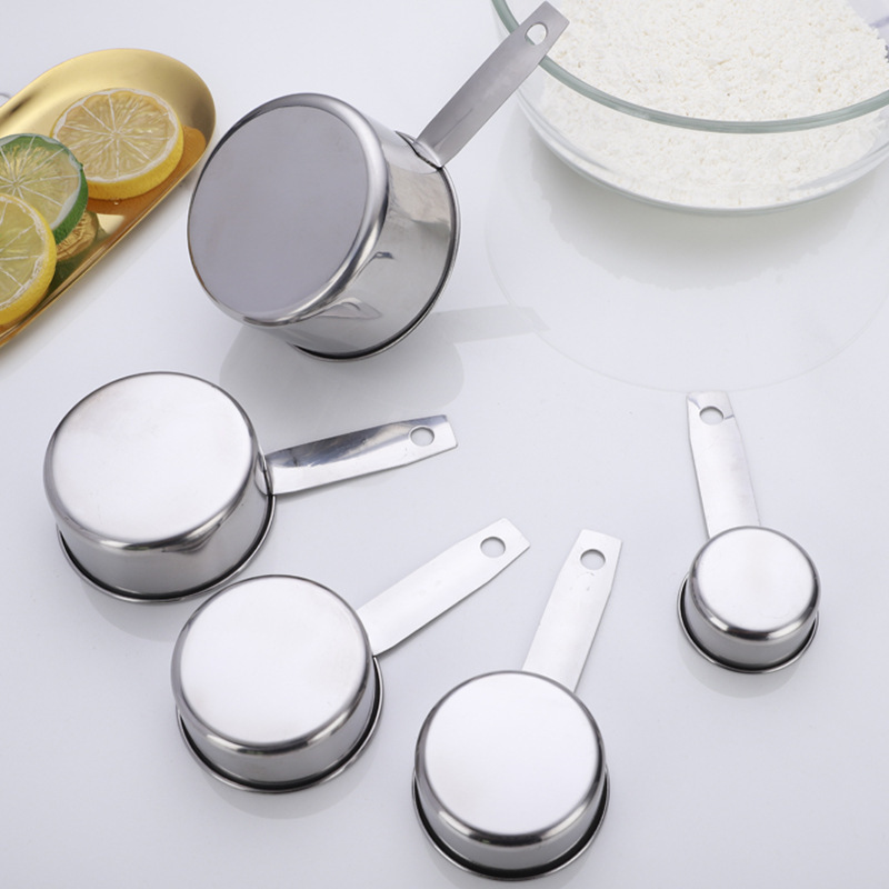 Cuchara de medición cuchara de taza de medición cuchara de leche en polvo de cocina postres herramientas de horneado de acero inoxidable set de café cuchara de medición con cuchara de medición