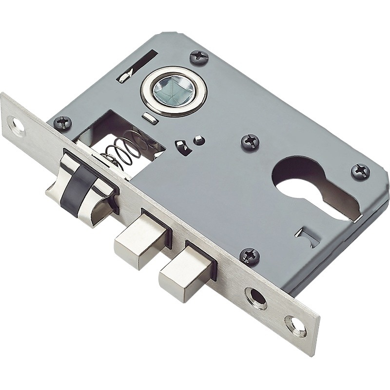 Acero inoxidable pequeño 50 cojinete cerradura cuerpo interior dormitorio puerta de madera manija cerradura grande 58 mudo accesorios del hogar cerradura cilindro cerradura cuerpo