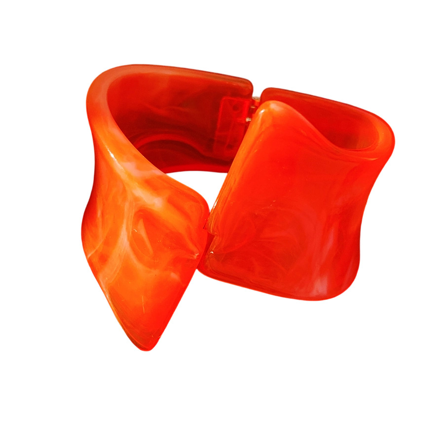 Resina manchada irregular geométrica retorcida pulsera de boca viva pulsera de exageración europea y americana joyas de nicho de lujo al por mayor