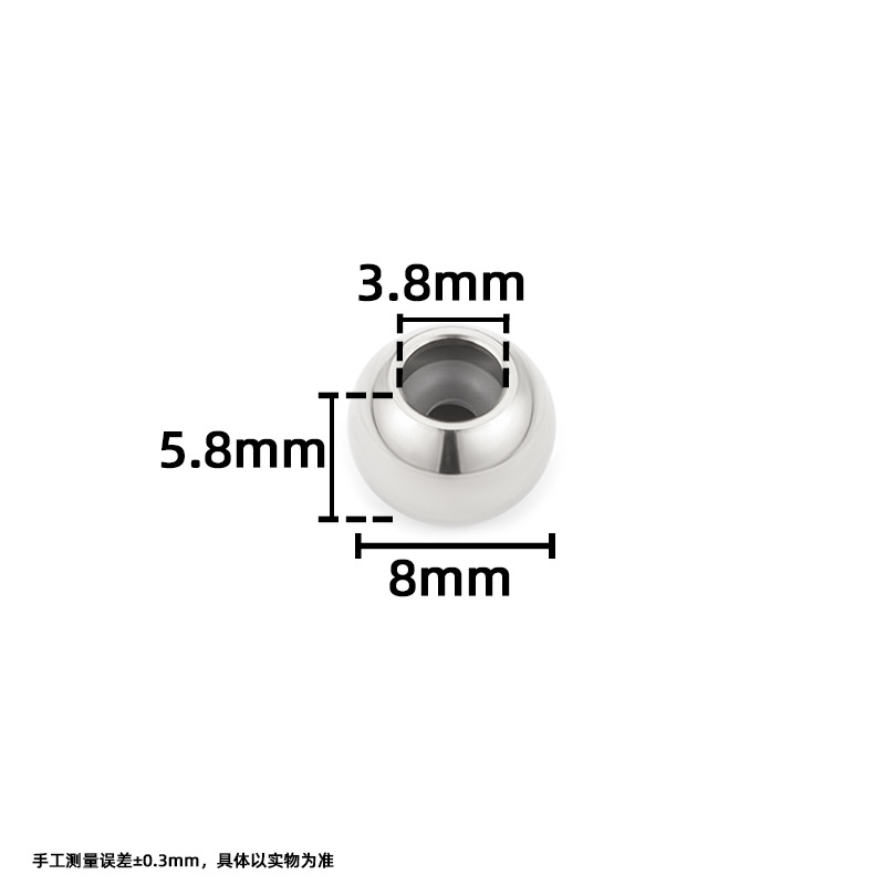 All Seasons Season 1 Piece 304 Stainless Steel Solid Color Jewelry Accessories Beads