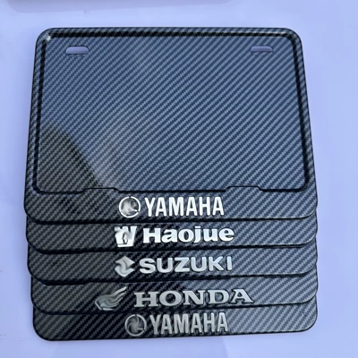 License plate holder/license plate holder Universal Scooter Tail Plate Frame - labeled-carbon-fiber