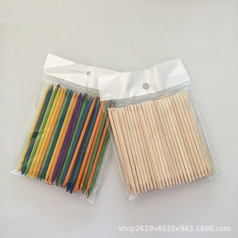 Source Manufacturer 100 Pieces of Orange Wood Nail Sticks, Cuticle Pusher, Multifunctional Nail Art Tools, Nail Polishing Sticks, Wooden Sticks