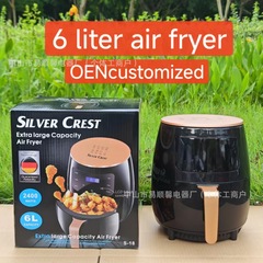 跨境 6LAir fryer多功能智能触屏烤箱大容量空气炸锅电炸锅薯条机