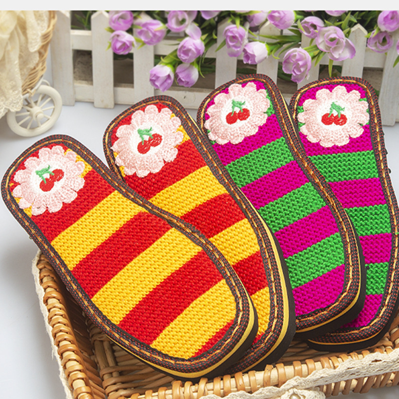 Ruziniu sole hand-woven wool cotton shoe sole hook slippers sole non-slip wear-resistant sole wholesale Ruziniu sole hand-woven wool cotton shoe sole hook slippers sole non-slip wear-resistant sole wholesale