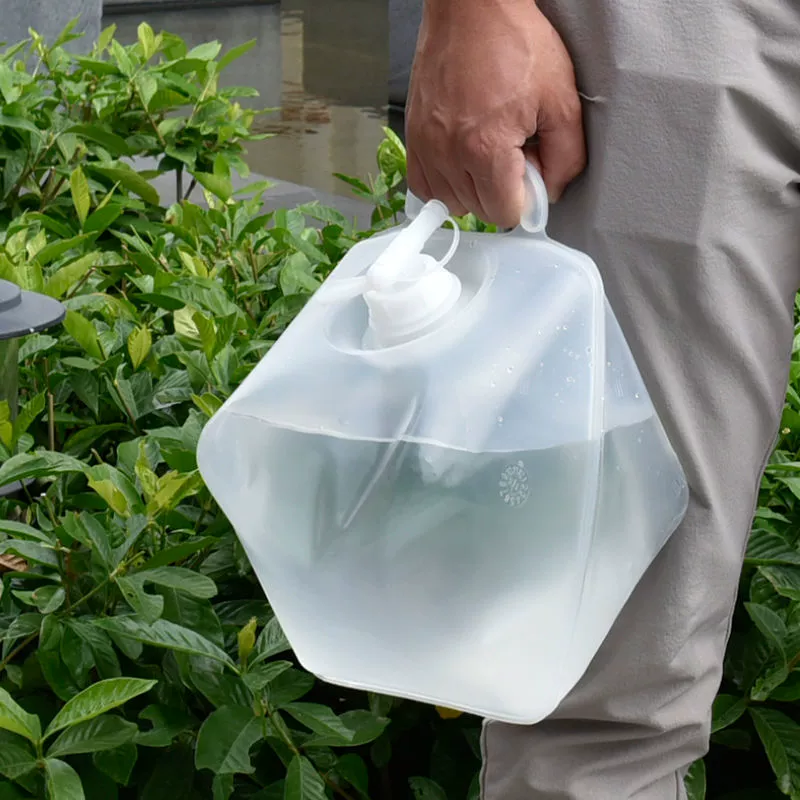 Plastic folding climbing bucket, water container for camping, internet celebrity