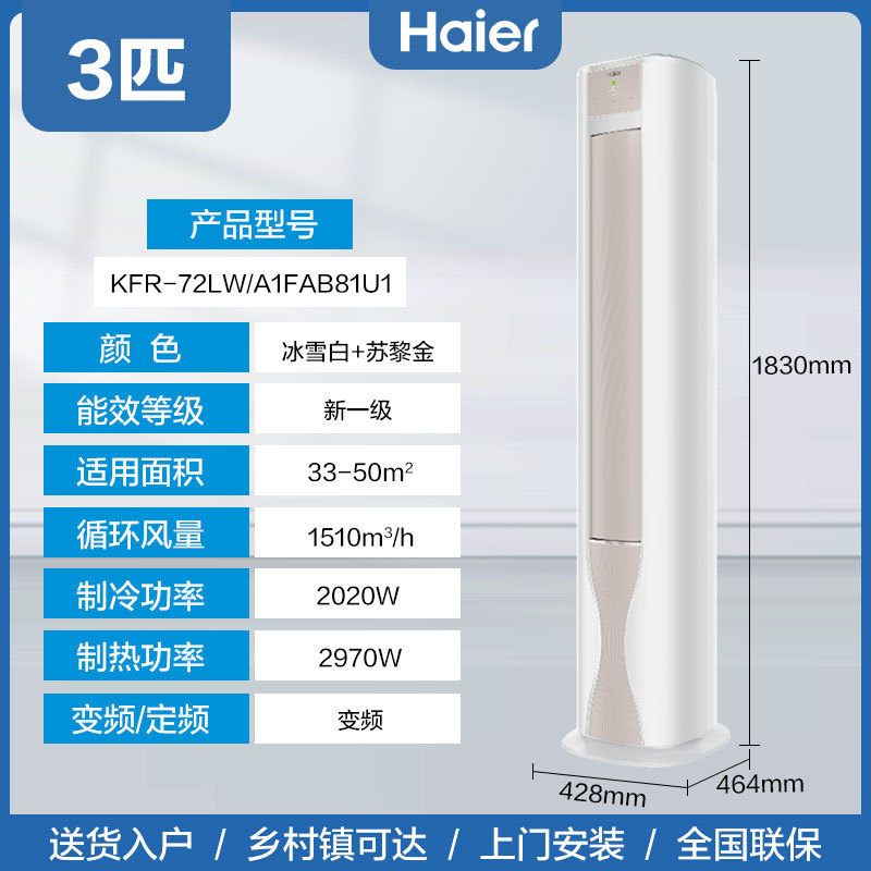 ハイアール・スマートホームは、涼しく快適な空調用の1.5馬力のインバーター冷暖房小型赤い花の統率者を製造しています。|undefined