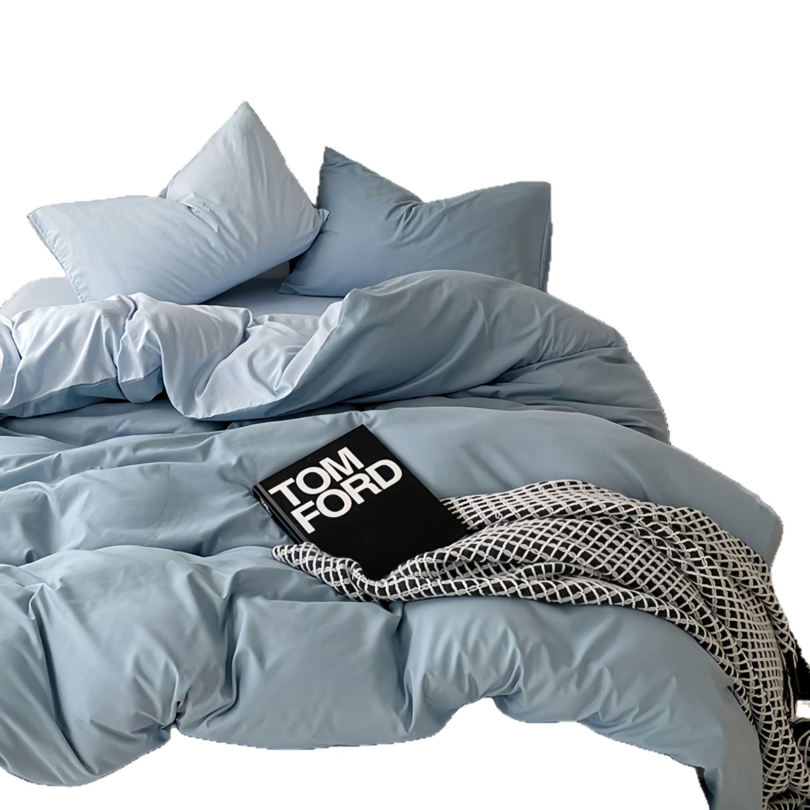 Serie A de cuatro piezas de algodón lavado con agua pura ropa de cama pro-piel explosión sábanas cubierta dormitorio conjunto de tres piezas