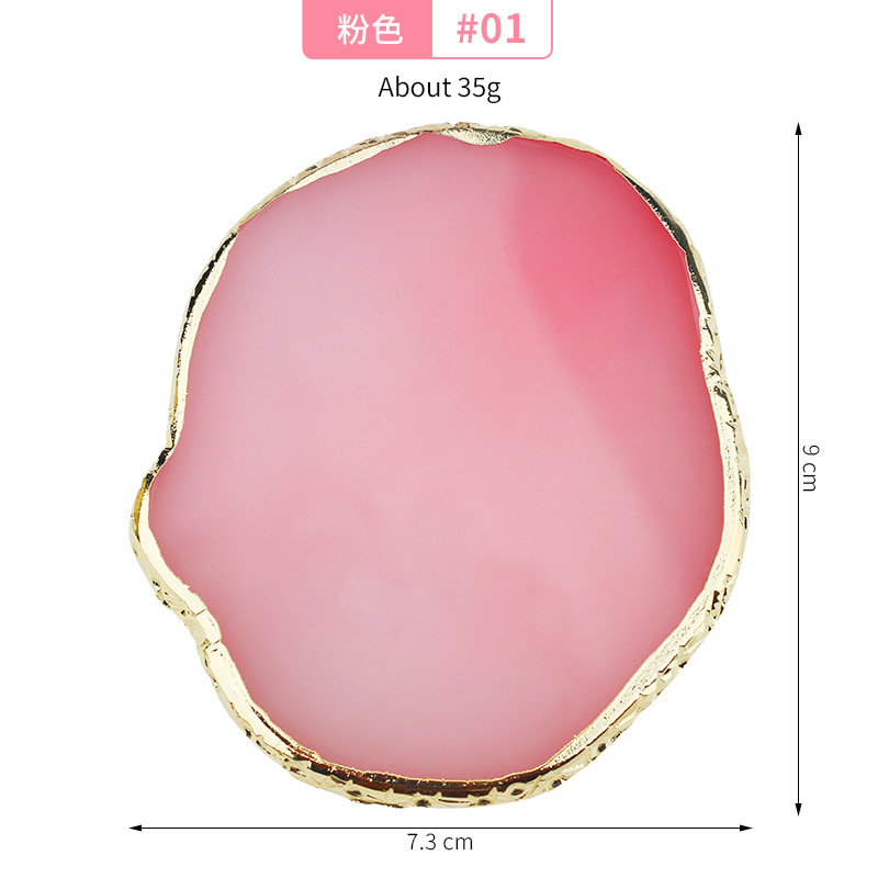 Nuevas paletas transfronterizas de manicuras en forma de corazón de resina de ágata de manicuras herramientas de tablero de visualización de color