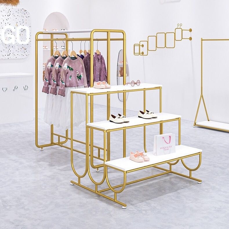 Men's and Women's Clothing Nakajima Display Rack Multi-layer Children's Shoe Bag Rack Children's Double Row Hanger Combination Clothing Store Display Rack Men's and Women's Clothing Nakajima Display Rack Multi-layer Children's Shoe Bag Rack Children's Double Row Hanger Combination Clothing Store Display Rack