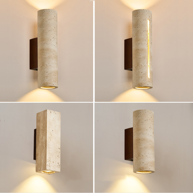Middle Ancient Silent Wind Natural Yellow Cave Stone Wall Lamp Retro Homestay Restaurant Atmosphere Lamp Corridor Stairs Background Wall Spotlight