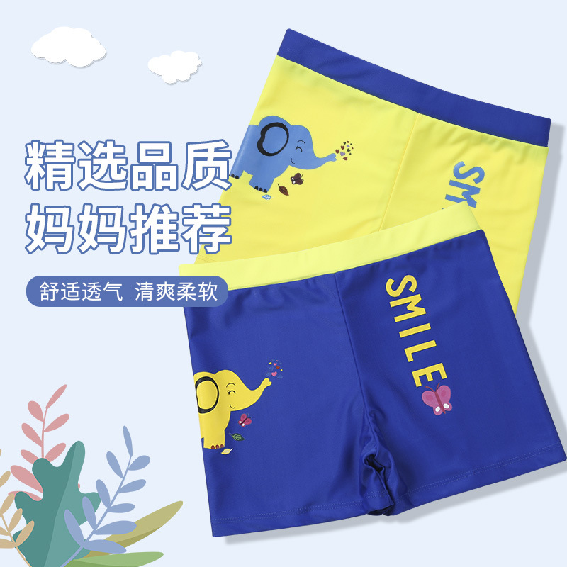 Pantalones de baño para niños lindos niños pequeños y medianos niños ángulo plano rápido secado verano impresión de dibujos animados pantalones de baño para niños trajes de baño para bebés