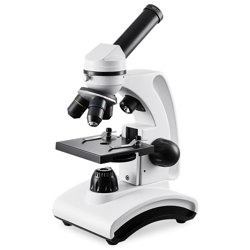 Микроскоп 2000x Монокулярный оптический микроскоп Наука Биология для обучения студентов с зажимами для мобильных телефонов