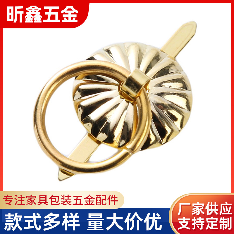 中秋节月饼盒太阳花拉手铁皮小拉环纸盒抽屉盒仿古端午粽子盒拉手