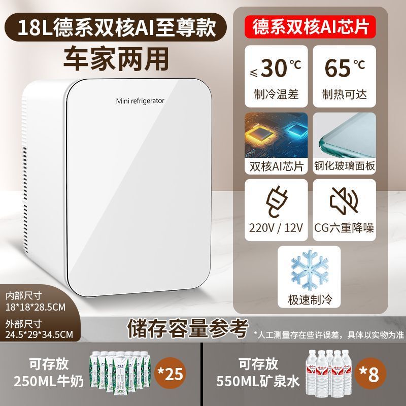 迷你冰箱学生化妆品冷藏二人家用制冷单人宿舍租房小型车载冷暖箱|undefined