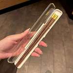 便携式木筷户外外出一人一筷子盒单人儿童学生成人木筷收纳套装