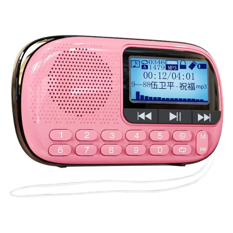 Портативный радиоплеер SAST/Xianke V90 для пожилых людей, Подключаемая карта, зарядка внешнего мини-рассказчика