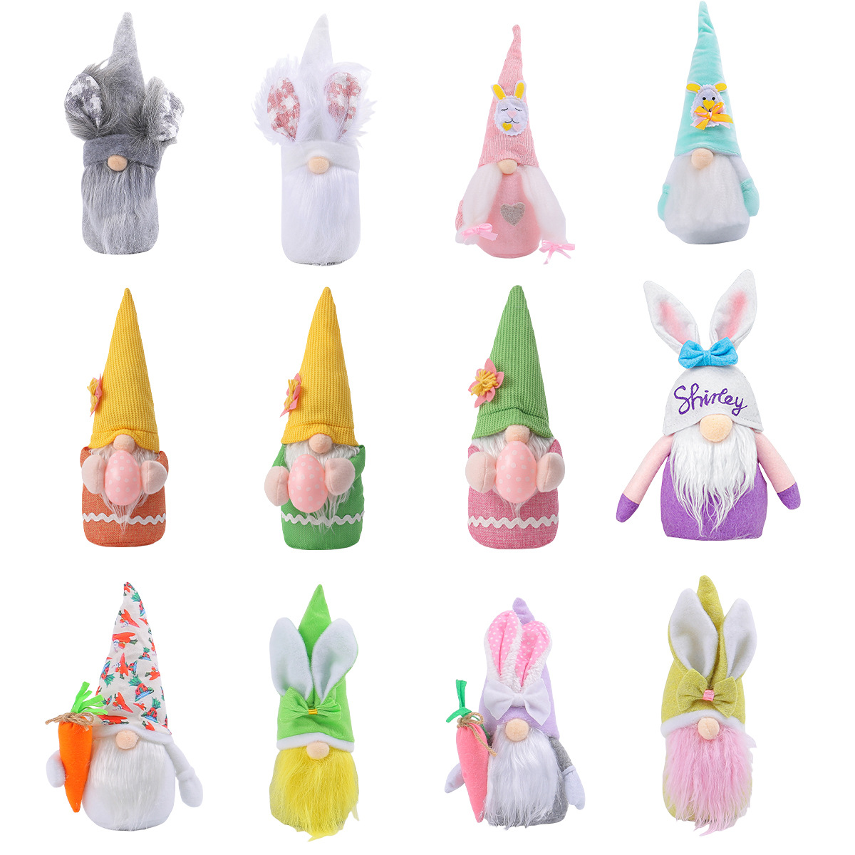 El amor de Hong Kong 2025 nueva decoración transfronteriza de Pascua pequeño regalo muñeca sin cara fabricante de conejos de Pascua