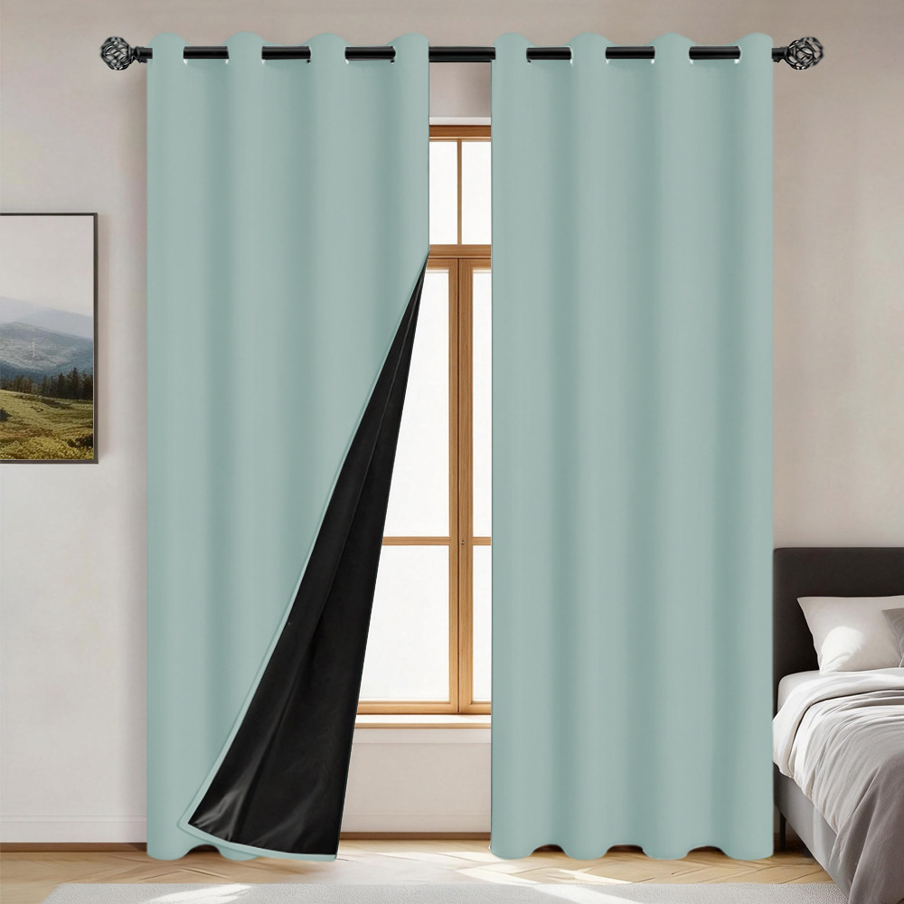 15 light green [pongee coating] / W:100cm*l:130cm perforated single piece, about 177g
