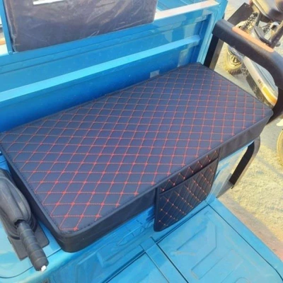 Full waterproof leather electric: Electric car cushion - premium-black-pocket-style-35x65
