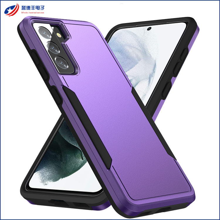 Can be used for Samsung S21 FE European and American mobile phone case 5G flat anti-drop color contrast protective cover Can be used for Samsung S21 FE European and American mobile phone case 5G flat anti-drop color contrast protective cover