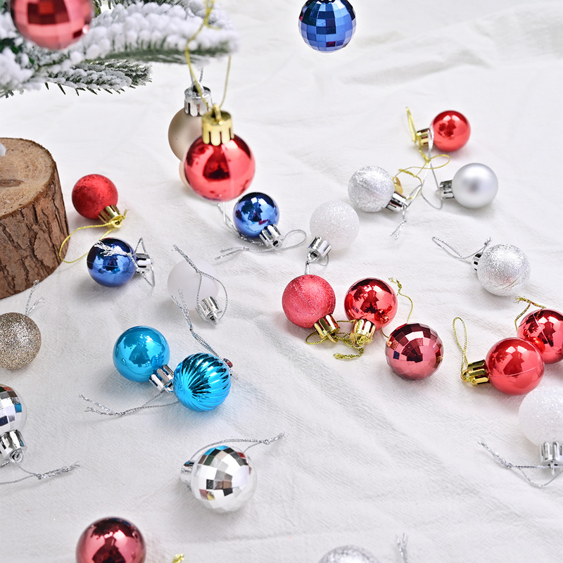 新しいクリスマスpsメッキボール3cm-72pcsセット牛革紙箱クリスマス装飾ボールメーカー卸売り|undefined